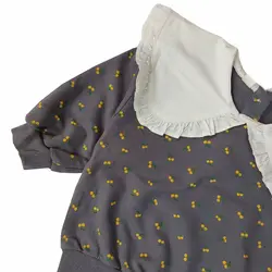 شومیز دخترانه یقه ب ب طوسی