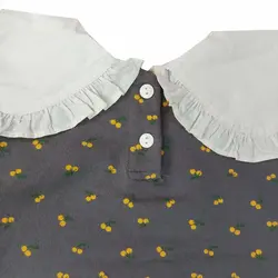 شومیز دخترانه یقه ب ب طوسی