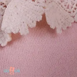 بلوز دخترانه صورتی یقه گیپور