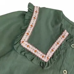 شومیز سبز دخترانه یقه ملوانی