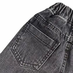 شلوار جین دخترانه ذغالی طرح قاصدک