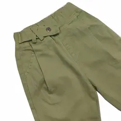 شلوار کتان مام استایل دخترانه سبز