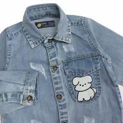 پیراهن جین پسرانه/دخترانه جیب دار