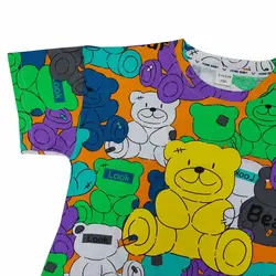 تیشرت دخترانه/پسرانه خرس رنگی