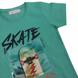 تیشرت دخترانه/پسرانه طرحدار رنگی