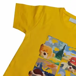 تیشرت دخترانه/پسرانه طرحدار رنگی