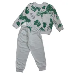 ست بلوز و شلوار پسرانه/دخترانه برگ انجیری