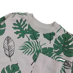 ست بلوز و شلوار پسرانه/دخترانه برگ انجیری