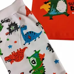ست تیشرت و شلوارک پسرانه طرح دایناسور