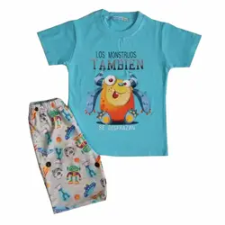 ست تیشرت شلوارک پسرانه تامبین