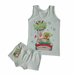 ست رکابی و شورت پسرانه پادار باب اسفنجی