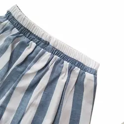 ست نیم تنه و شلوارک دخترانه راه راه