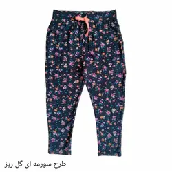 شلوار راحتی دخترانه بنددار