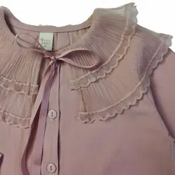 شومیز دخترانه یقه توری