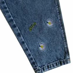 شلوار جین دخترانه مام استایل گلدوزی