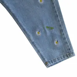 شلوار جین دخترانه مام استایل گلدوزی