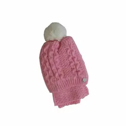 ست کلاه و شالگردن بافتنی دخترانه و پسرانه