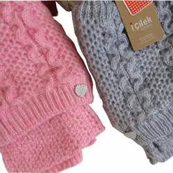 ست کلاه و شالگردن بافتنی دخترانه و پسرانه