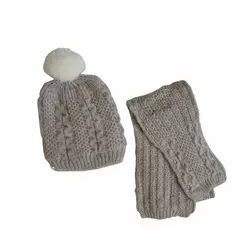 ست کلاه و شالگردن بافتنی دخترانه و پسرانه