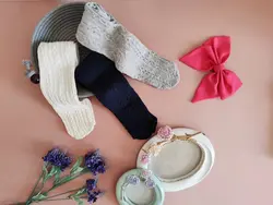 جوراب شلواری طرح بافت دخترانه