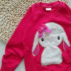 ست بلوز شلوار دخترانه خرگوشی پشمی