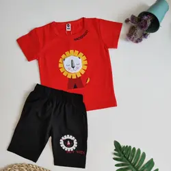 ست تیشرت و شلوارک پسرانه (طرح شیر)