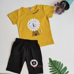 ست تیشرت و شلوارک پسرانه (طرح شیر)