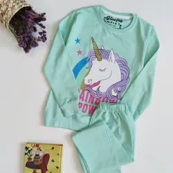 ست بلوز شلوار دخترانه یونیکورن طلایی