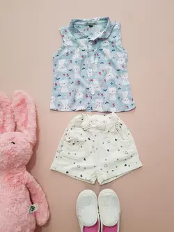 ست تاپ شلوارک دخترانه فانتزی