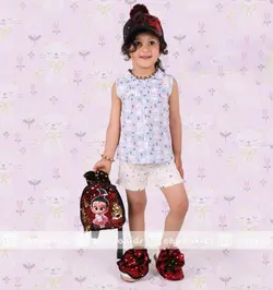 ست تاپ شلوارک دخترانه فانتزی