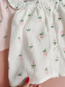 سارافون دخترانه حلقه ای گل ریز