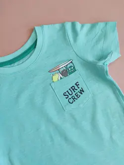 تیشرت پسرانه تک رنگ آبی