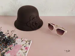 کلاه نمدی لبه دار دخترانه