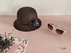 کلاه نمدی لبه دار دخترانه