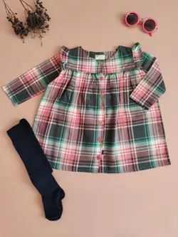 پیراهن دخترانه چهارخانه