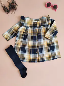 پیراهن دخترانه چهارخانه