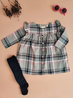 پیراهن دخترانه چهارخانه