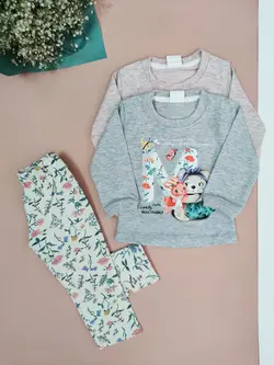 ست بلوز شلوار راحتی دخترانه طرح M