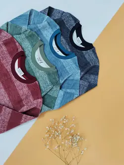 بلوز بافت پسرانه (طرح زيگزاگ)