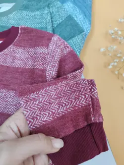 بلوز بافت پسرانه (طرح زيگزاگ)