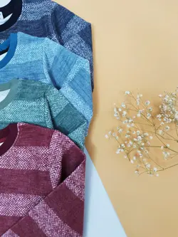 بلوز بافت پسرانه (طرح زيگزاگ)