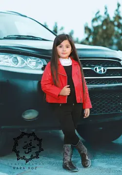 کت چرم دخترانه قرمز