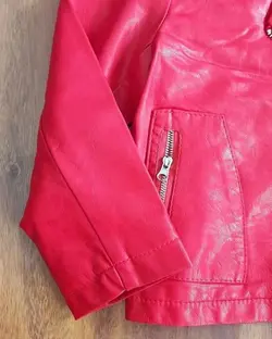 کت چرم دخترانه قرمز