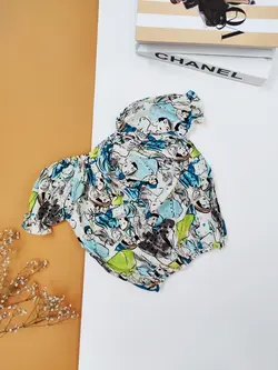 شومیز دخترانه نخی یقه قایقی