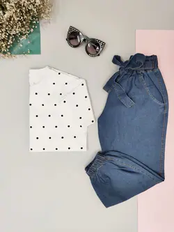 شلوار دخترانه جین(لی) کاغذی اسلش