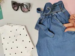 شلوار دخترانه جین(لی) کاغذی اسلش