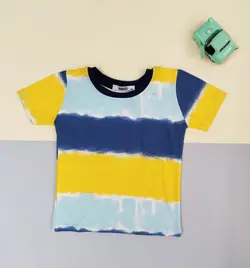 تیشرت نخی راحتی پسرانه راه‌راه