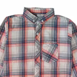 پیراهن پسرانه چهارخانه جیبدار