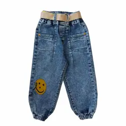 شلوار جین دخترانه و پسرانه اسلش طرح لبخند