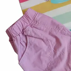 ست تیشرت و شلوارک دخترانه کتان فلامینگو